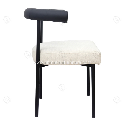 Minimalist microfiber leather dining chair